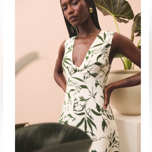 Abercrombie & Fitch Y2K Twist Front Floral Tropical Print Mini Dress - Picture 5 of 16